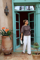 Nikita polka dot top bruin