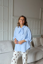 Julie hemdje met strik blauw