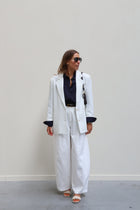 Céleste blazer wit met krijtstreep