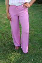 Fien pantalon met structuur roze