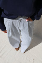 Lize gestreepte broek marine
