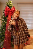 Stella checked jacket brown