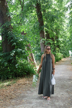 Helena maxi halterjurk kaki