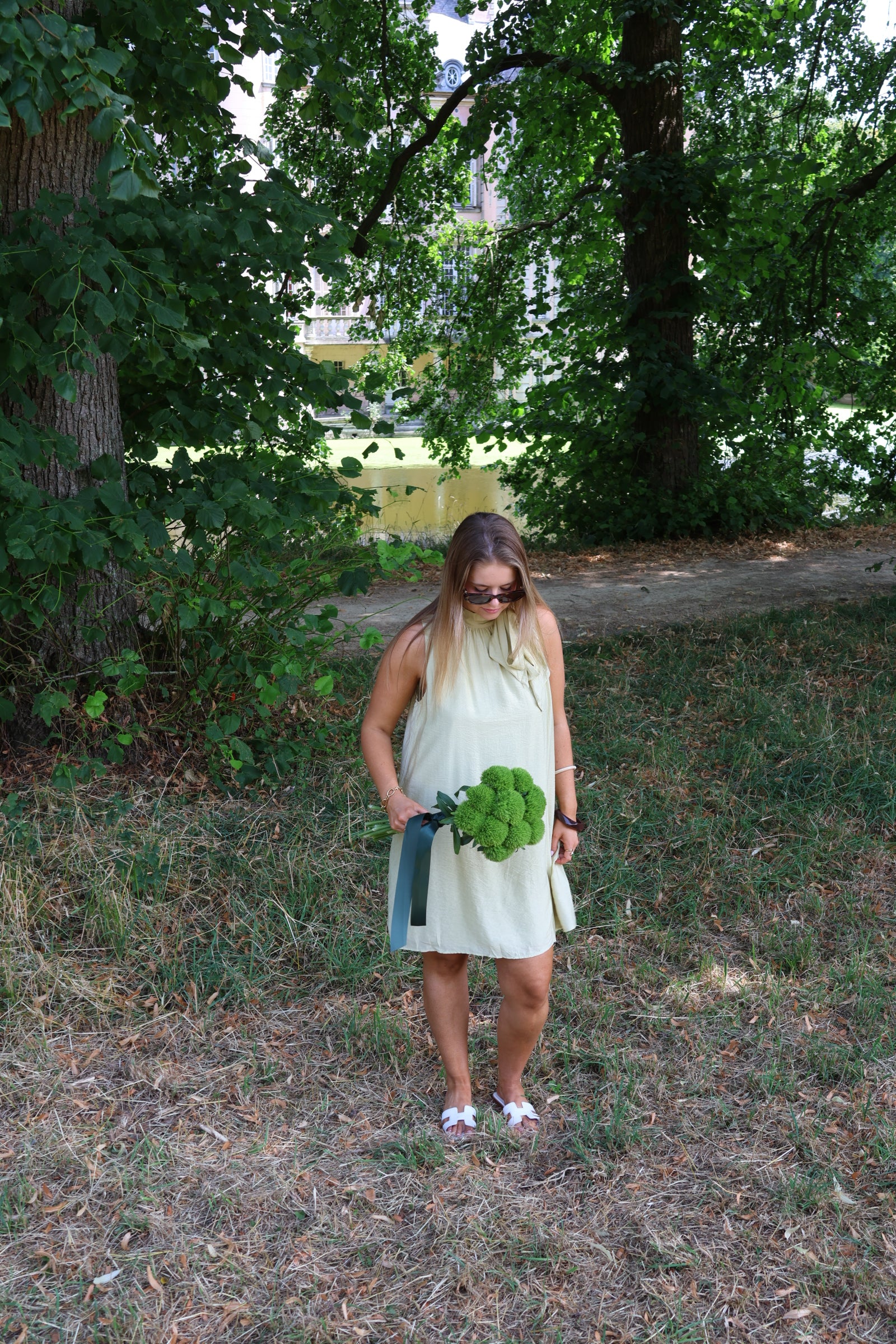 Pippa halter jurk groen