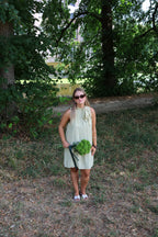 Pippa halter jurk groen