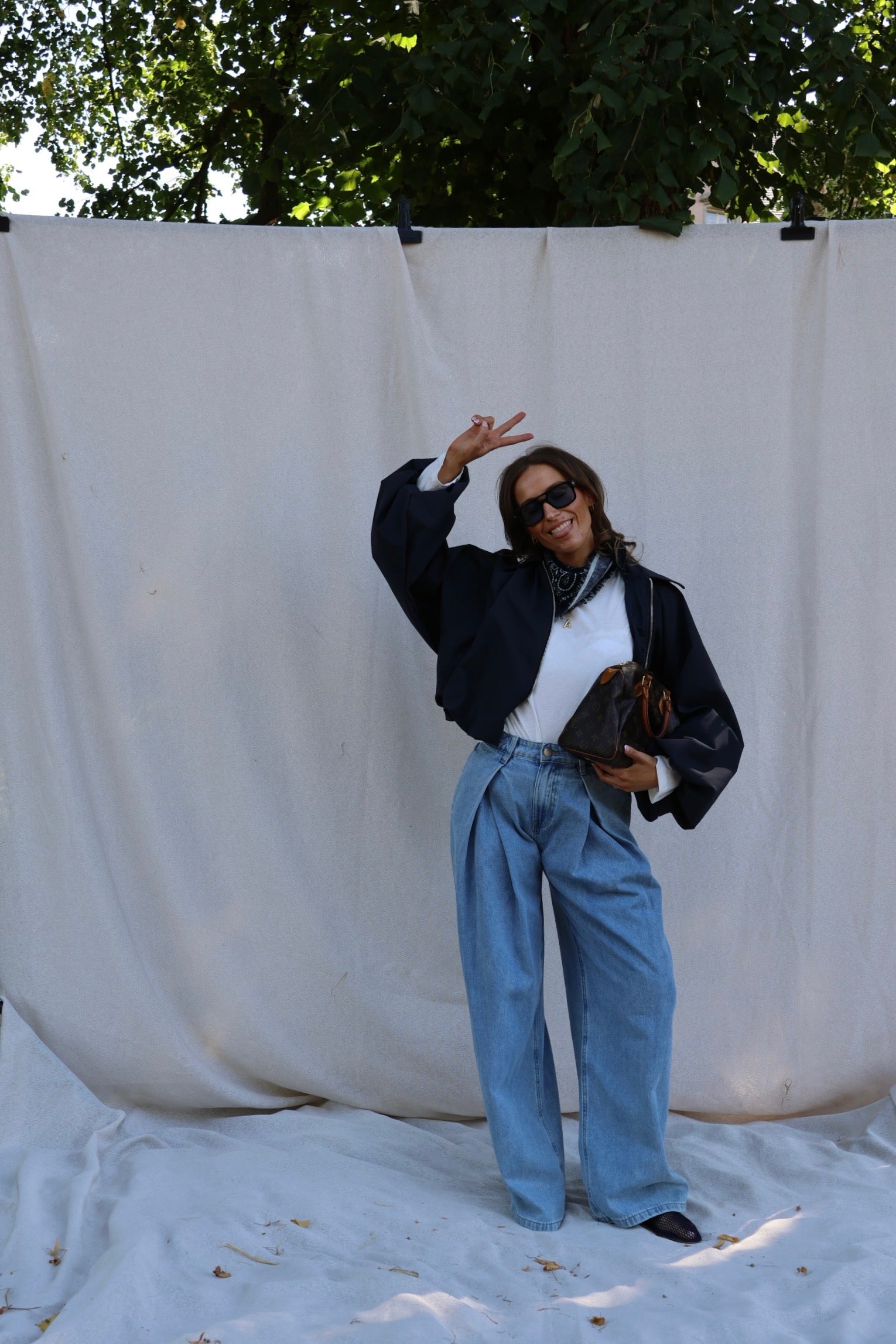 Veerle cropped jasje marine
