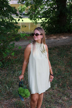 Pippa halter jurk groen
