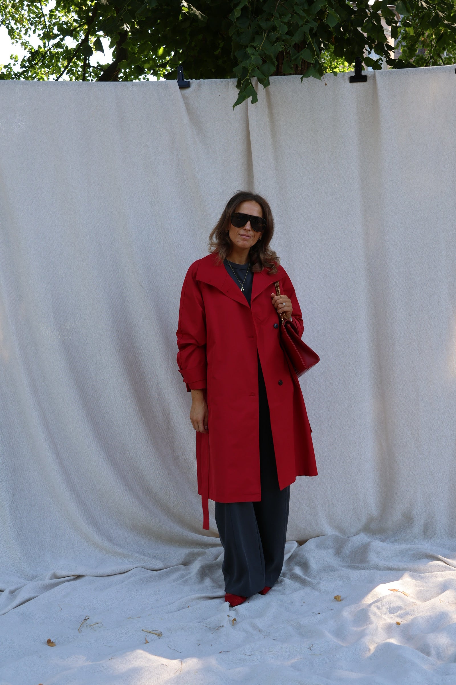 Chiara trenchcoat rood
