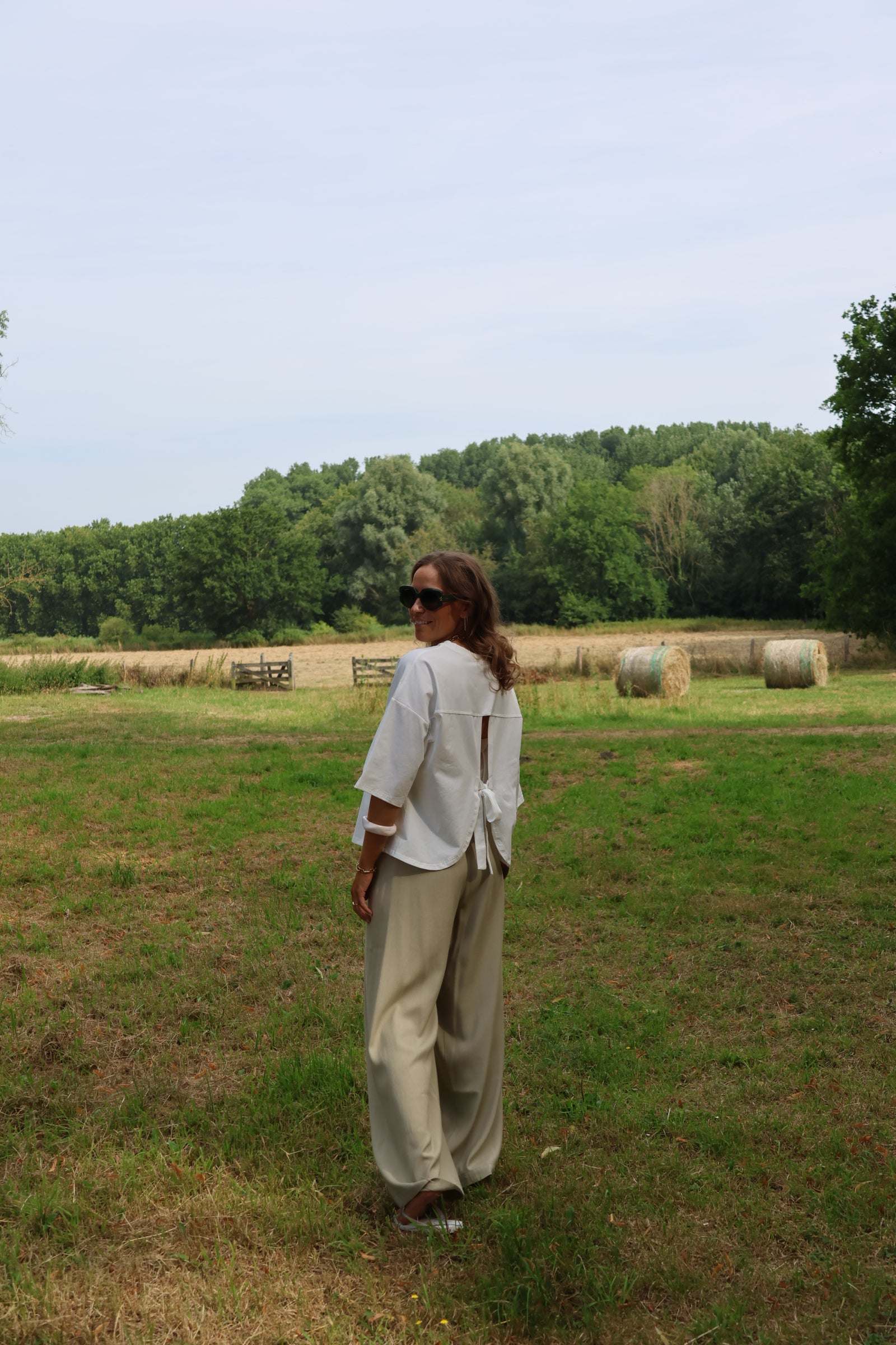 Evy pantalon met plooidetail