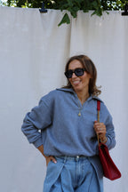 Cameron cropped sweater grijs