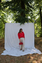Cameron cropped sweater rood