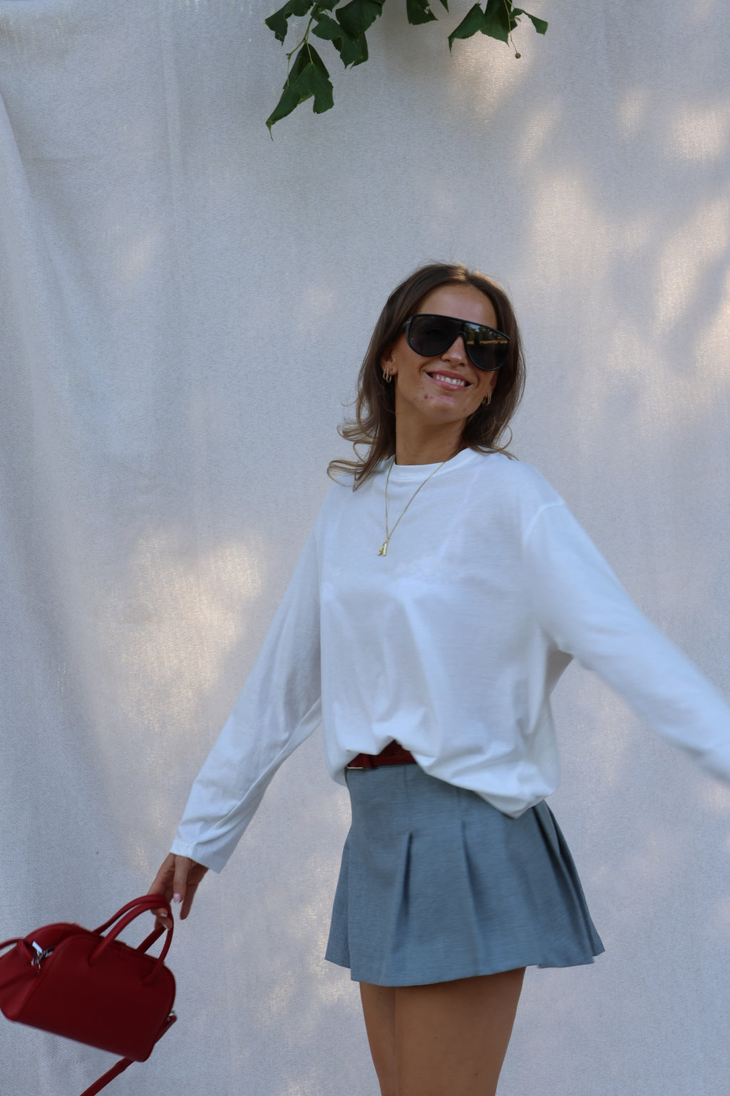 Aster longsleeve wit