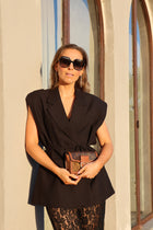 Vienna mouwloze blazer zwart