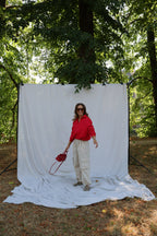 Cameron cropped sweater rood