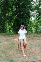 Juna T-shirt wit met borstzakje