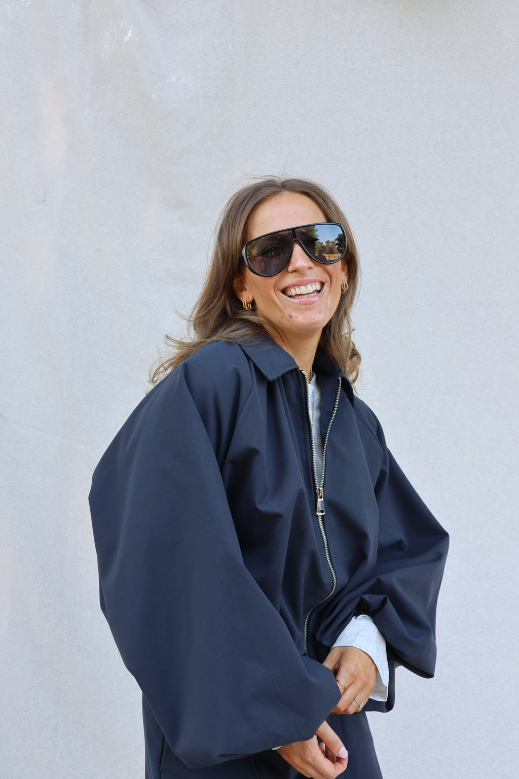 Veerle cropped jasje marine