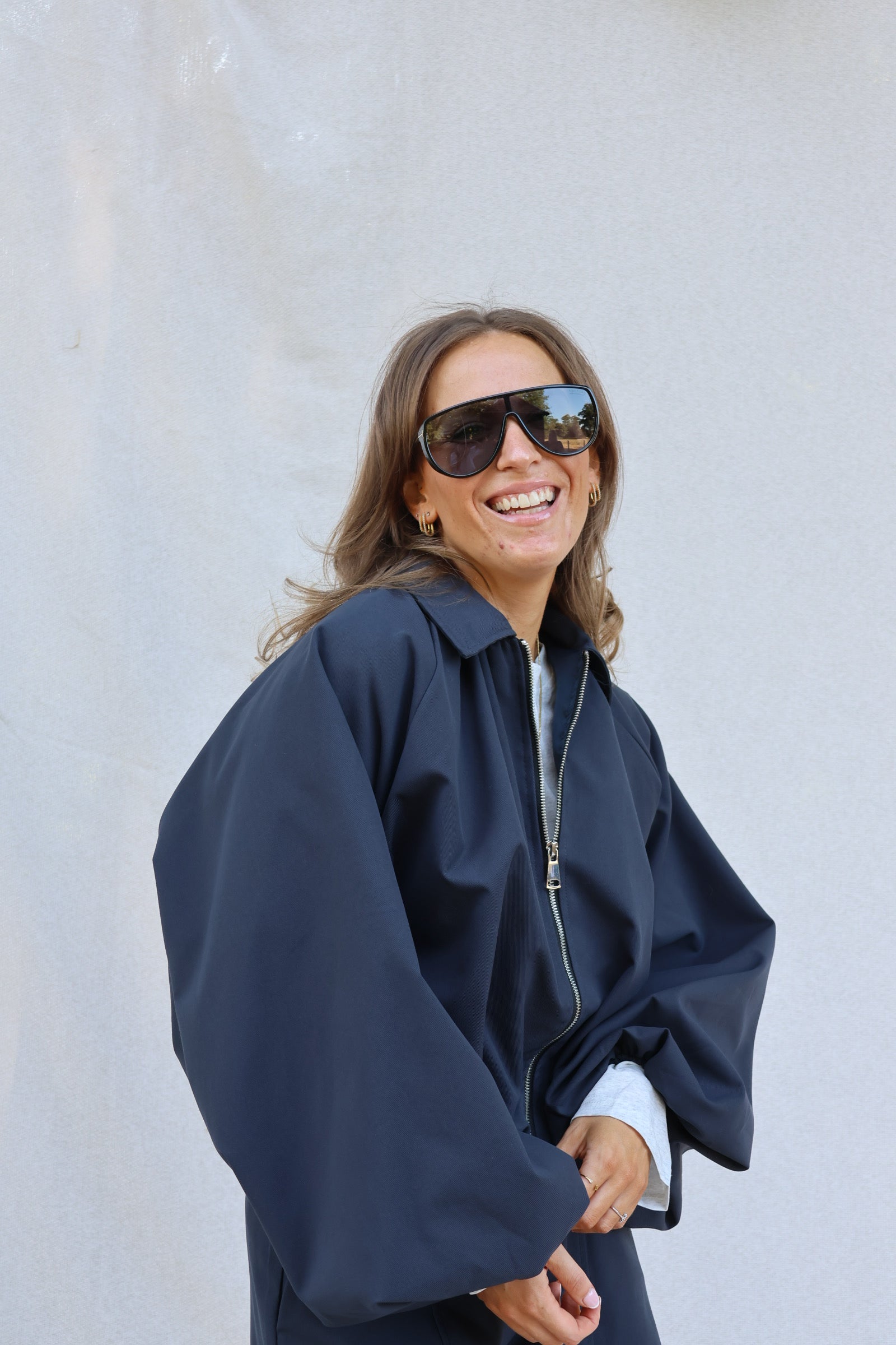Veerle cropped jasje marine