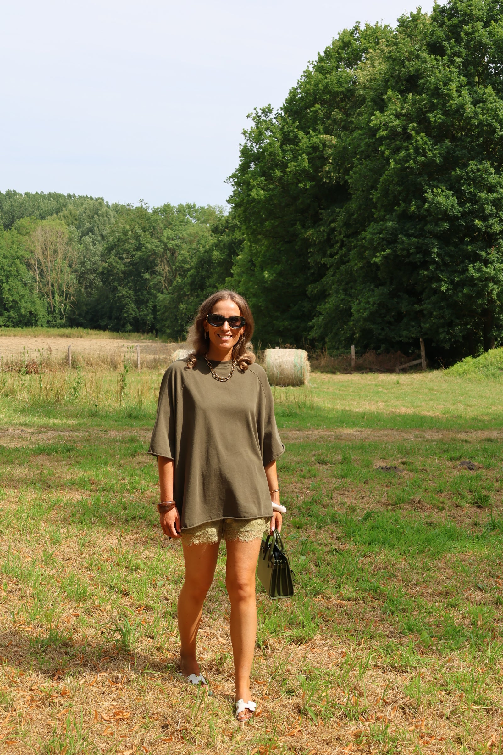 Liv lace short groen