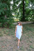 Pippa halter jurk lichtblauw