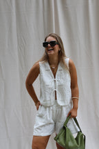 Romy broderie short wit