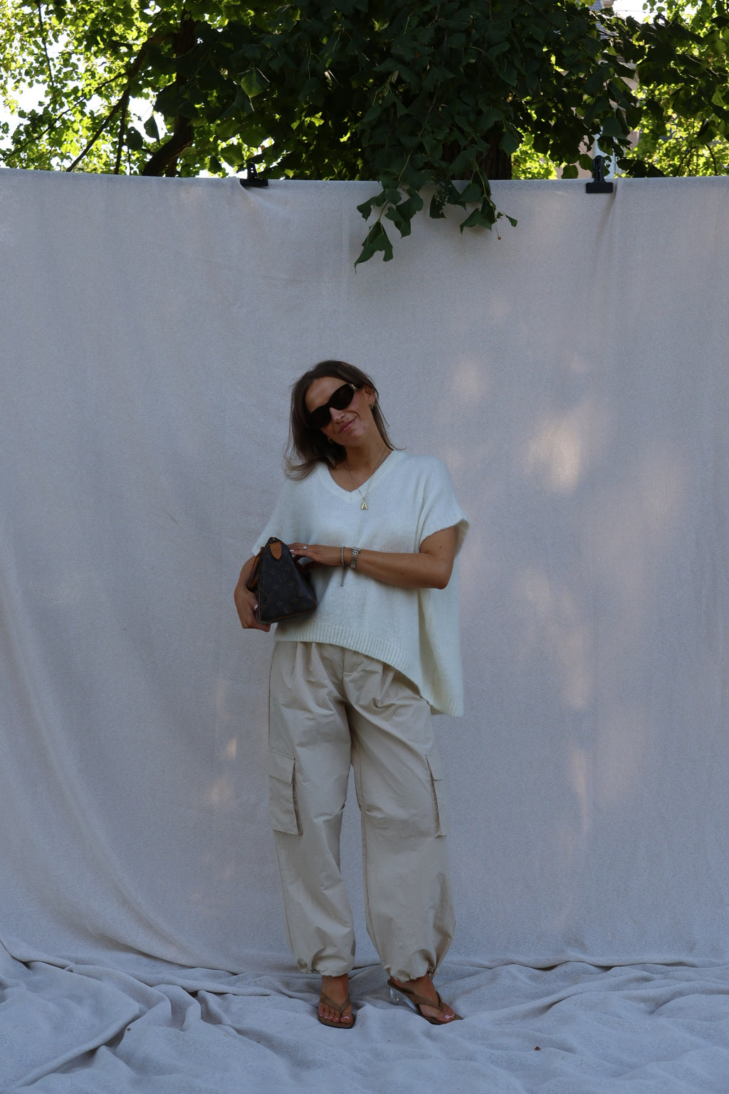 Megan cargo broek beige