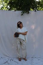Megan cargo broek beige