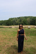 Rosie one shoulder top marine