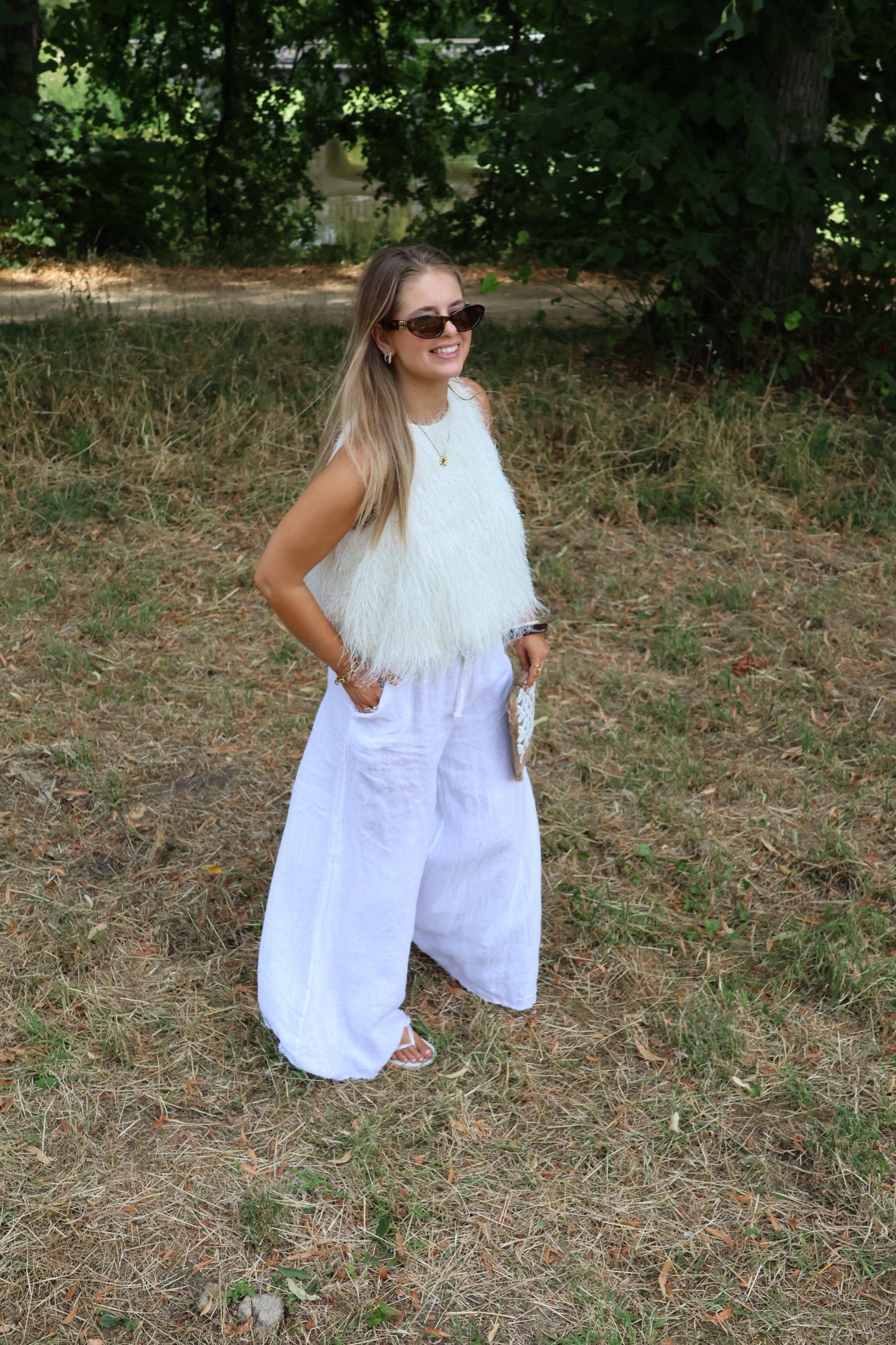 Isa fringe top créme