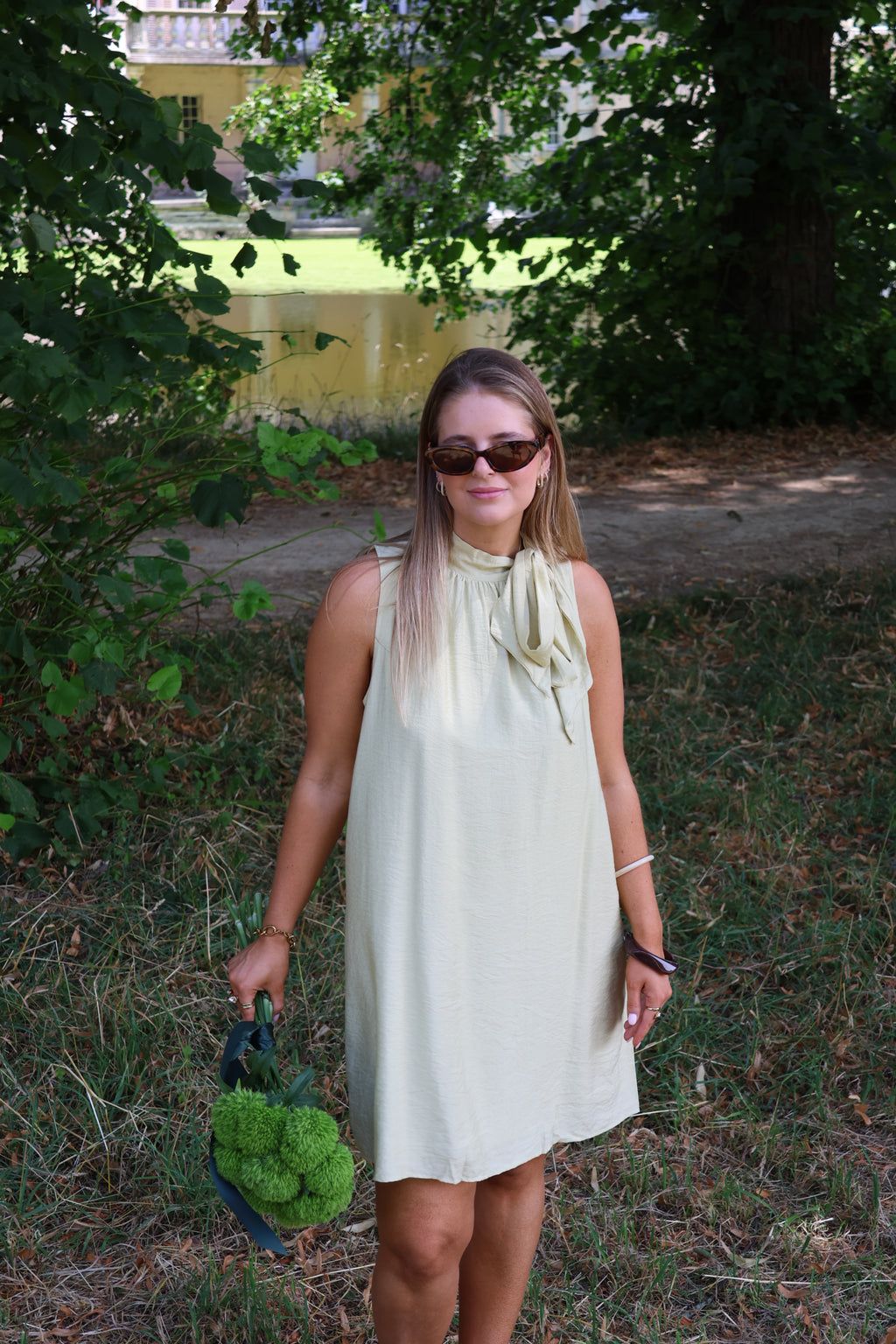 Pippa halter jurk groen