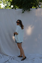 Elora mouwloze v-neck knit ecru