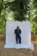 Veerle cropped jasje marine