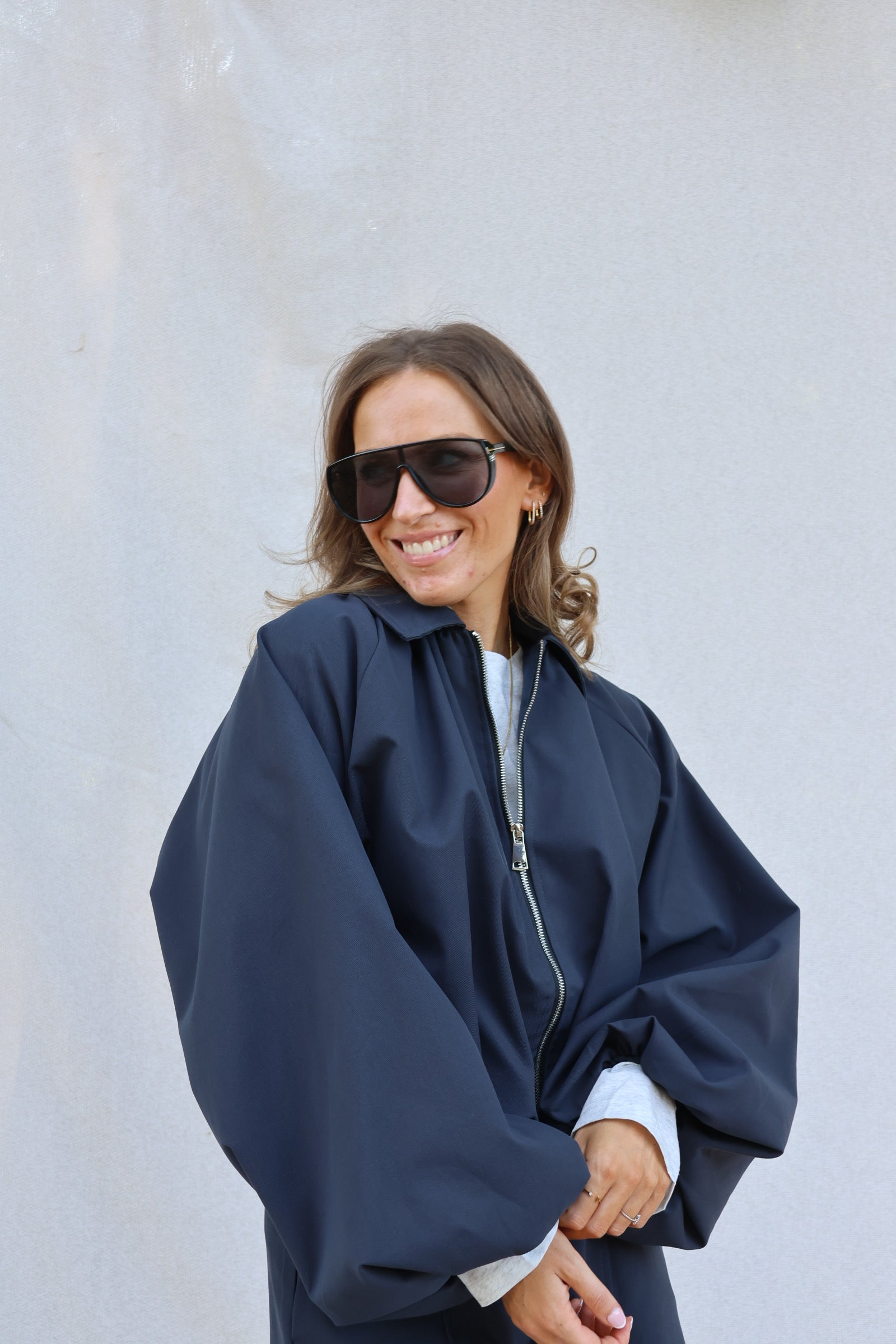 Veerle cropped jasje marine