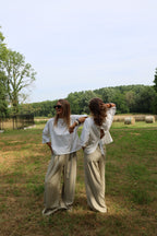 Evy pantalon met plooidetail