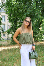 Dona bandeau top kaki