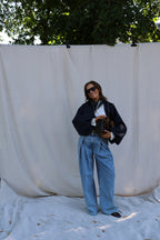 Veerle cropped jasje marine