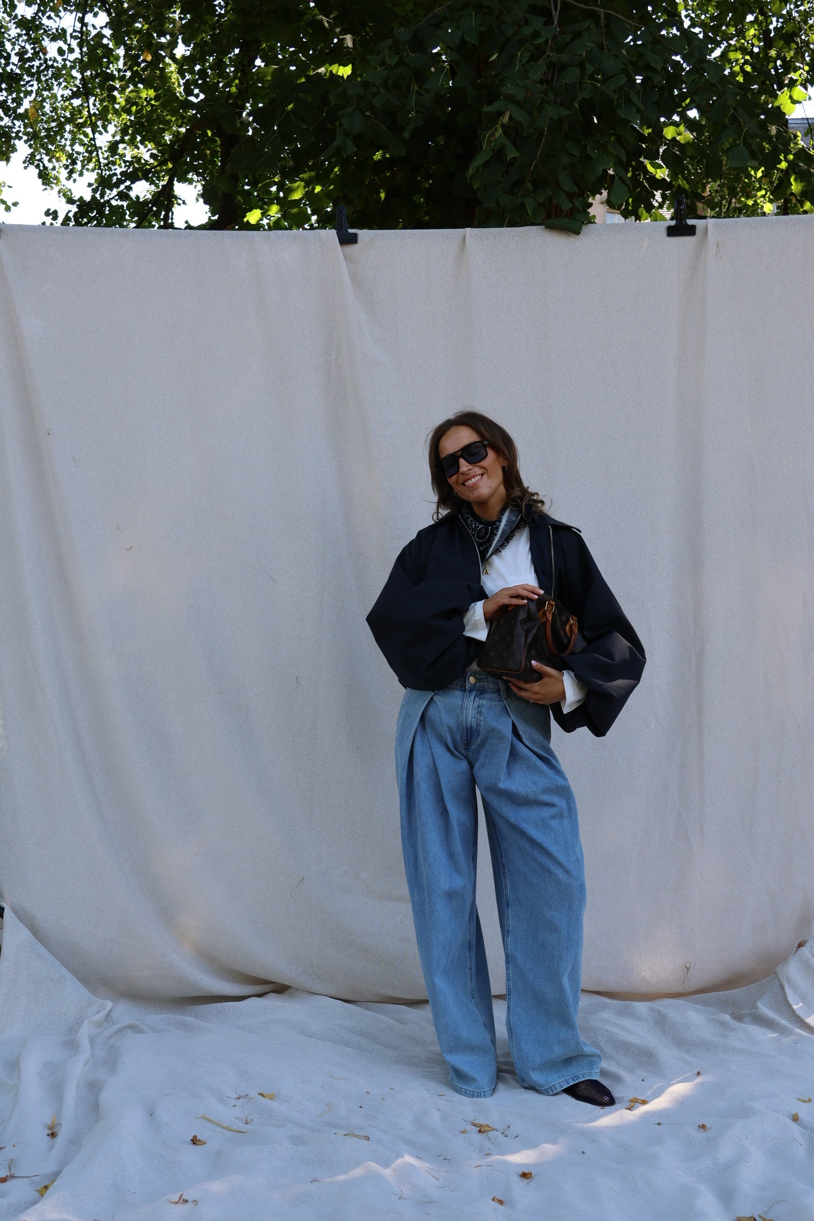 Veerle cropped jasje marine