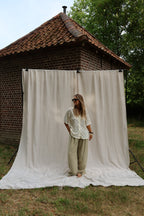 Cilou broderie hemd beige