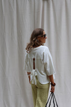 Pollie T-shirt met strik wit