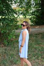 Pippa halter jurk lichtblauw