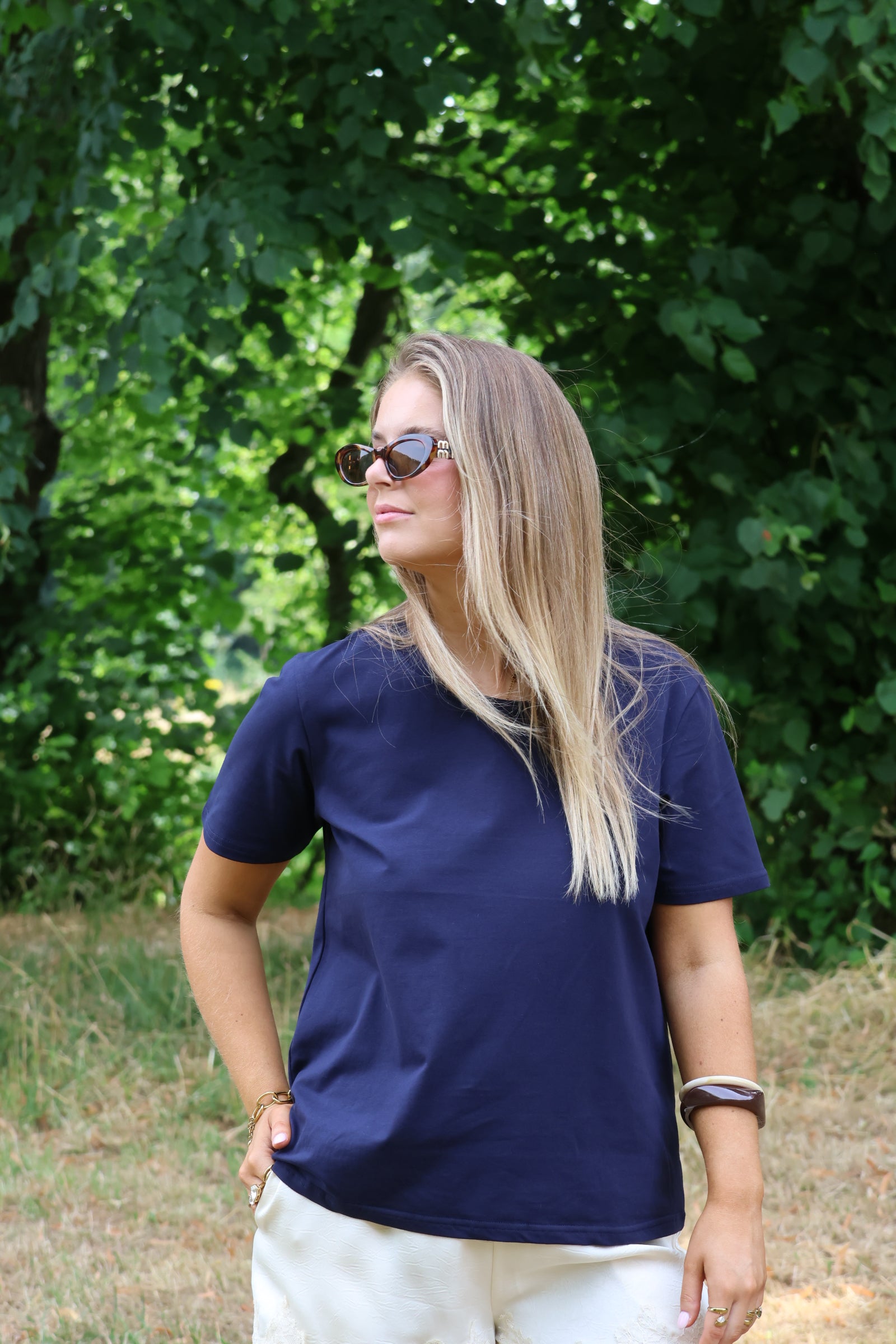 Belle T-shirt marine