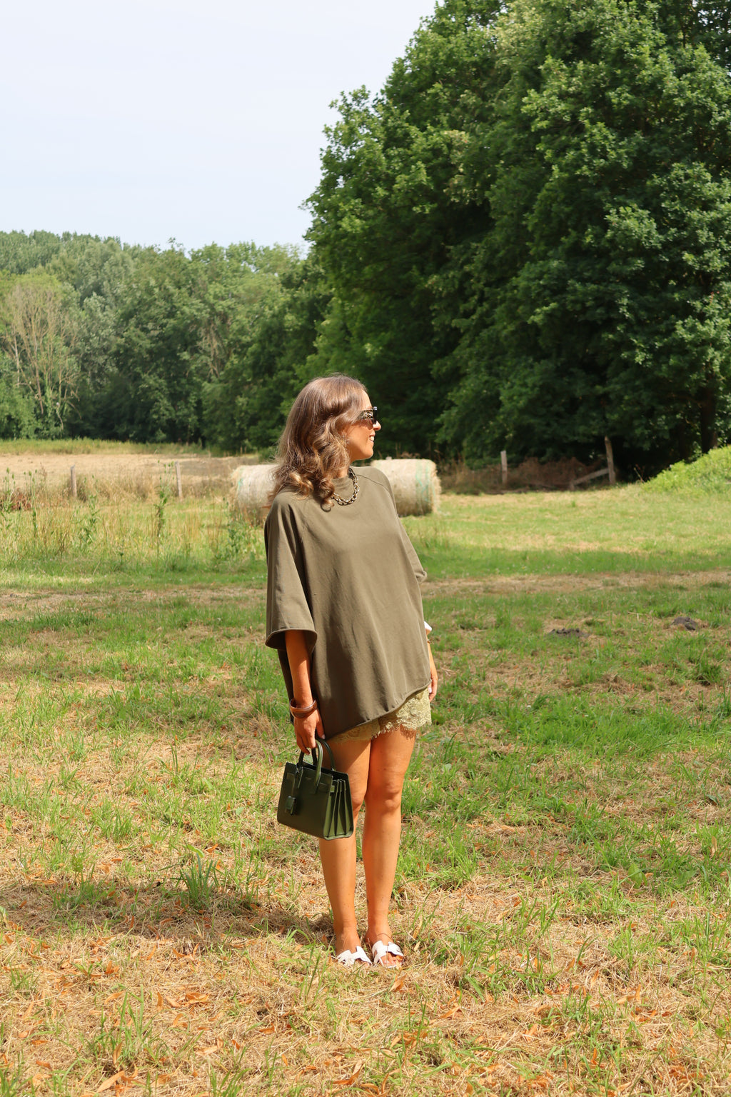 Liv lace short groen
