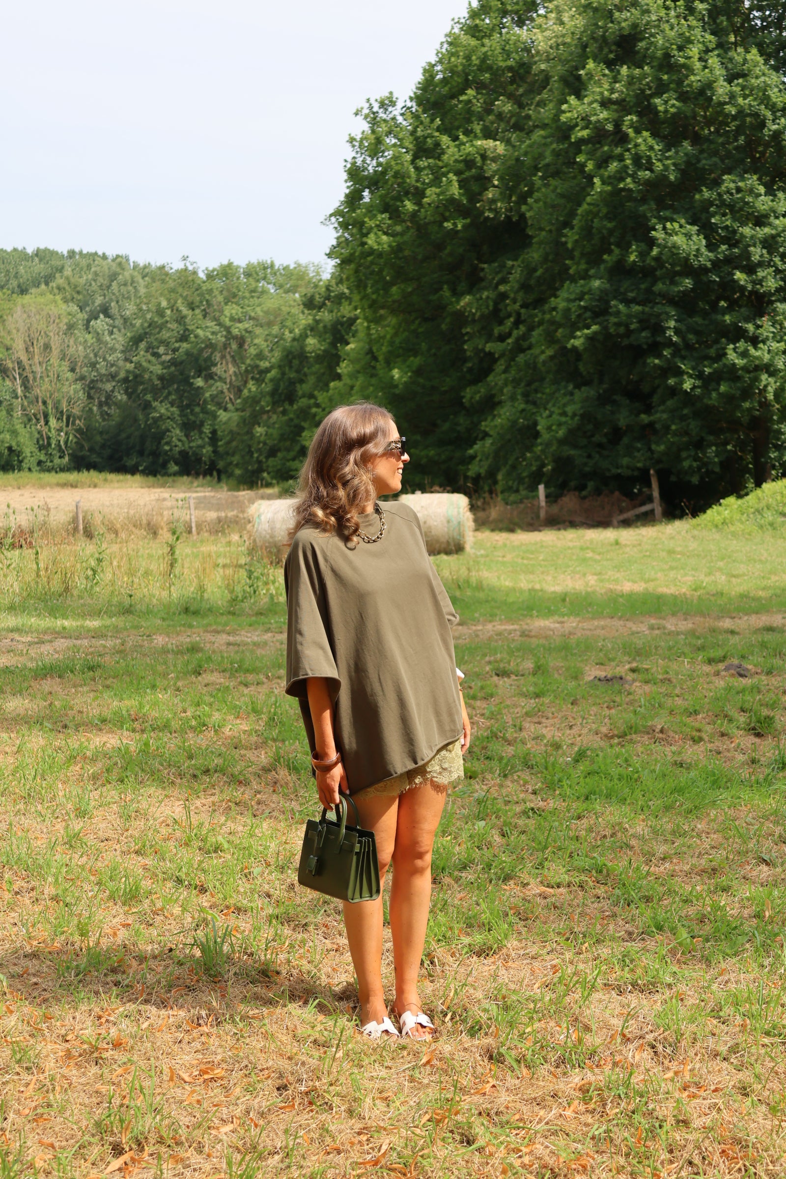 Liv lace short groen