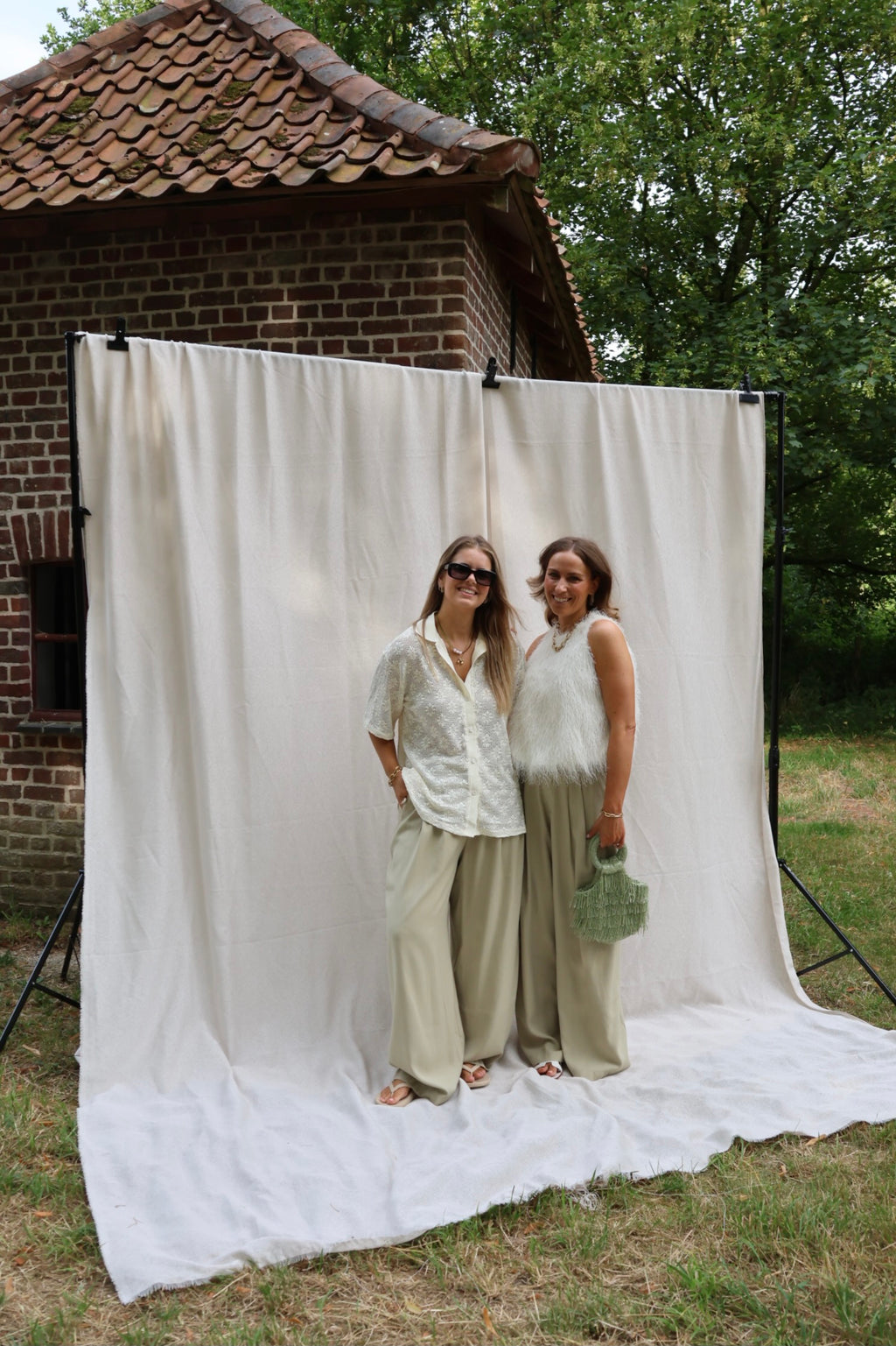 Evy pantalon met plooidetail