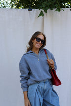 Cameron cropped sweater grijs