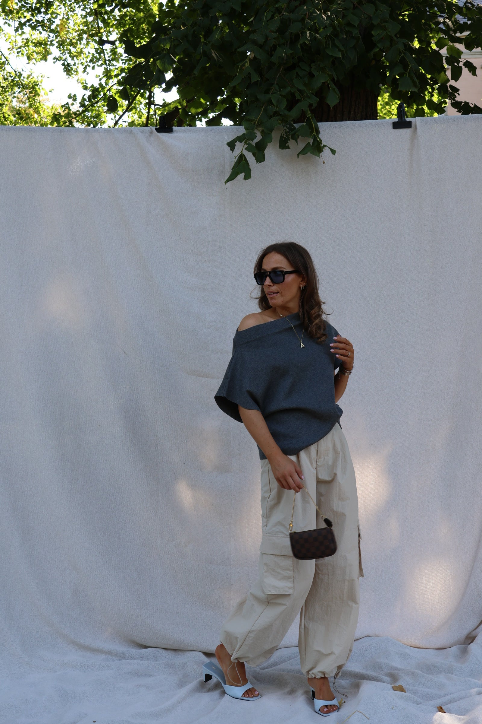 Megan cargo broek beige