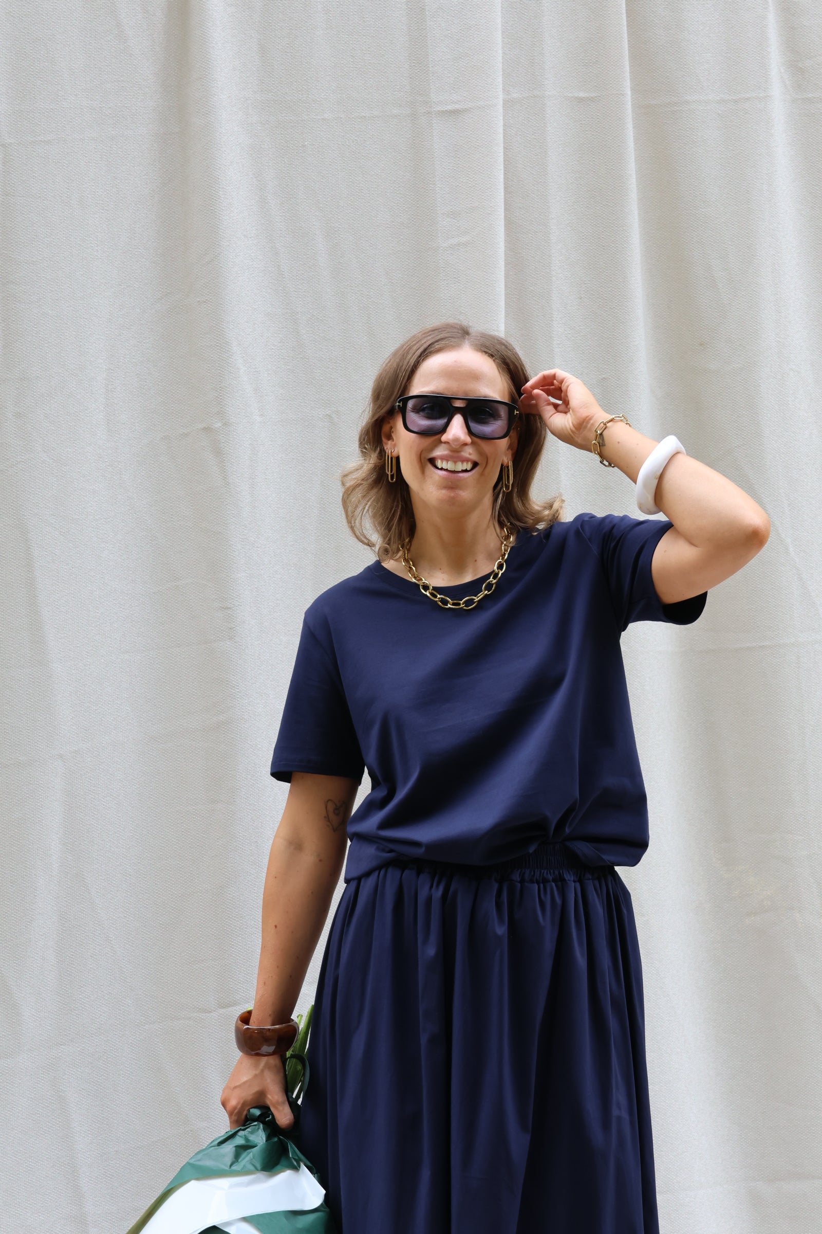 Belle T-shirt marine