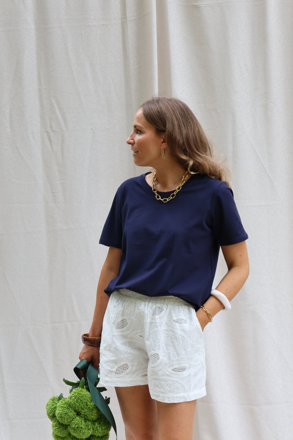 Belle T-shirt marine