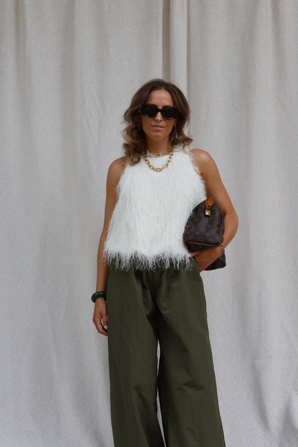 Isa fringe top créme