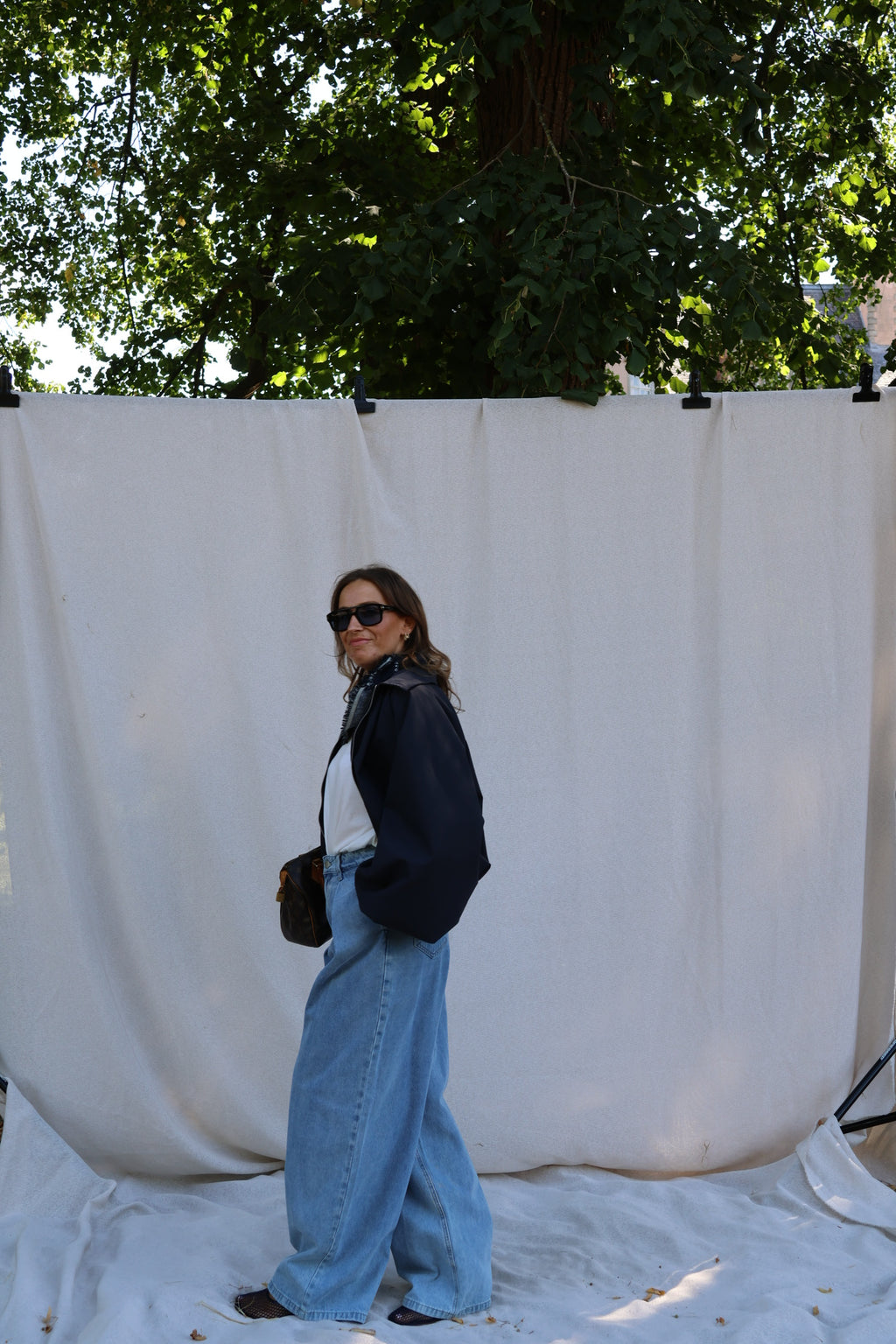 Veerle cropped jasje marine