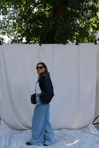Veerle cropped jasje marine